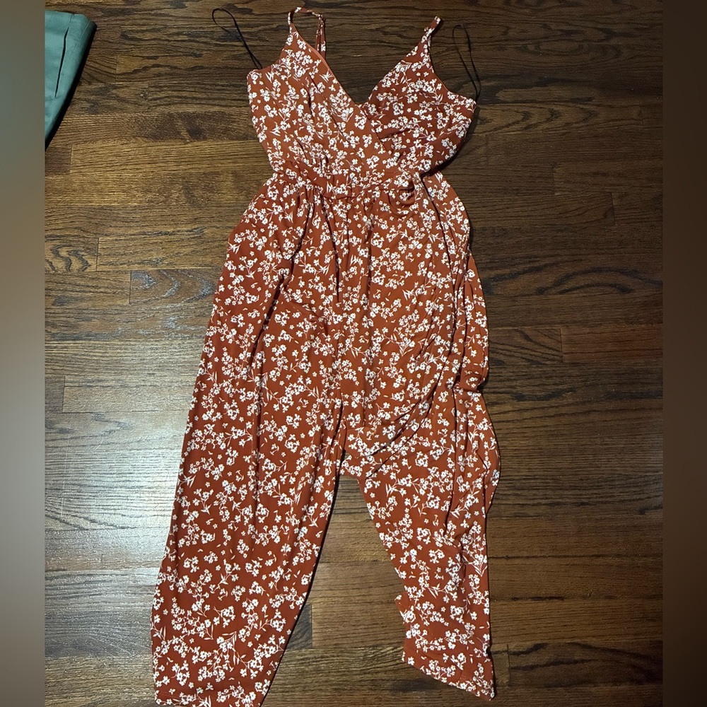 Floral Spaghetti Strap Jumpsuit